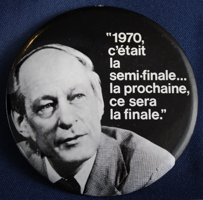 Macaron du Parti québécois - Élection 1973.
