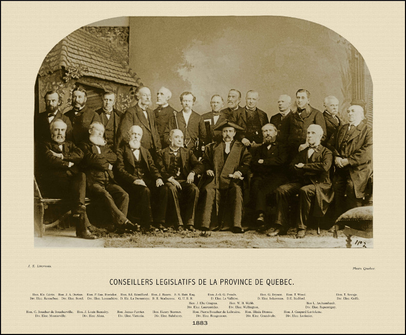 Conseillers législatifs de la province de Québec, 1883. 