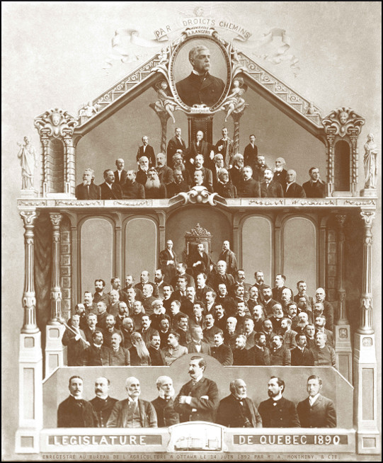 Mosaïque des parlementaires de 1890. 