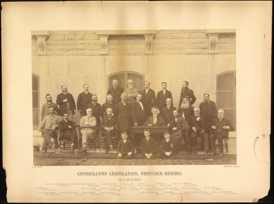 Conseillers législatifs de la province de Québec, 1888. 