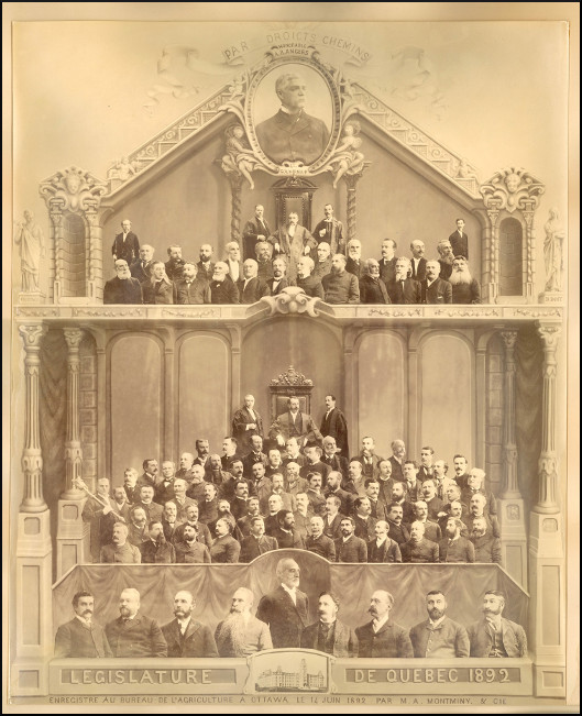 Mosaïque des parlementaires de 1892. 