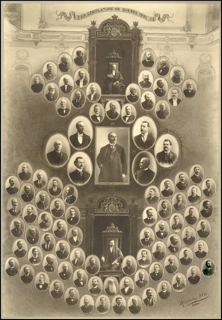 Mosaïque des parlementaires de 1901. 