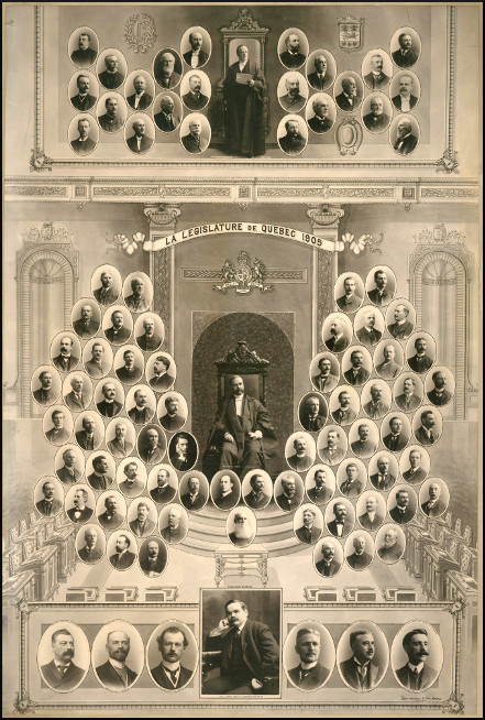 Mosaïque des parlementaires de 1905. 