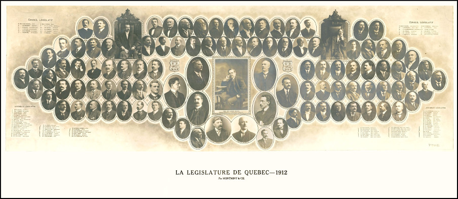 Mosaïque des parlementaires de 1912. 