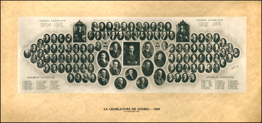 Mosaïque des parlementaires de 1920. 