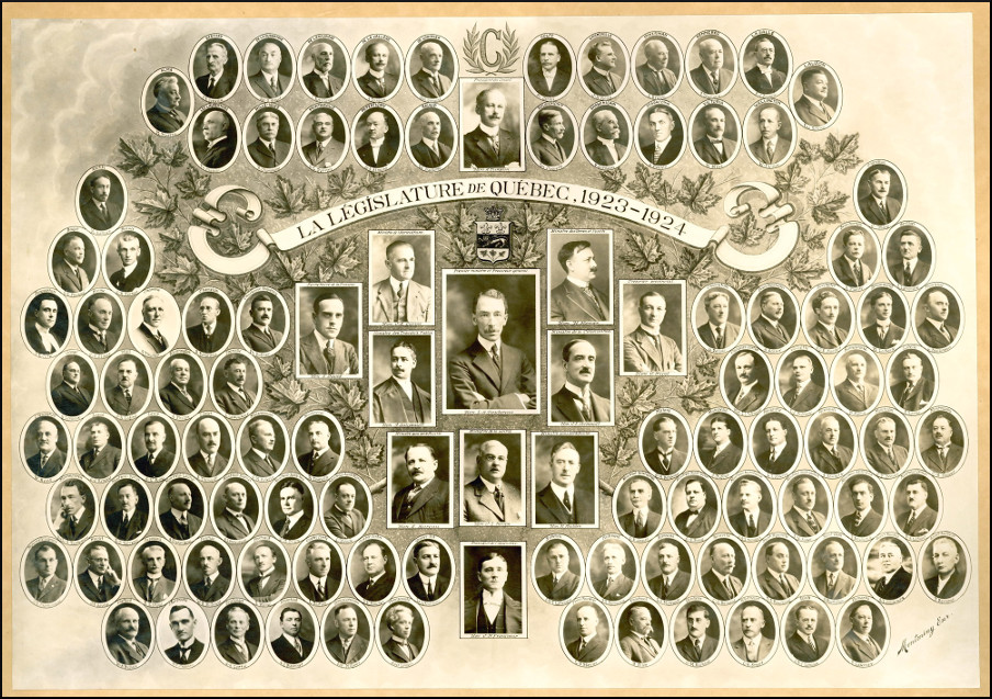 Mosaïque des parlementaires de 1923. 