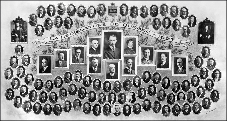 Mosaïque des parlementaires de 1927. 