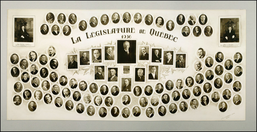 Mosaïque des parlementaires de 1936. 