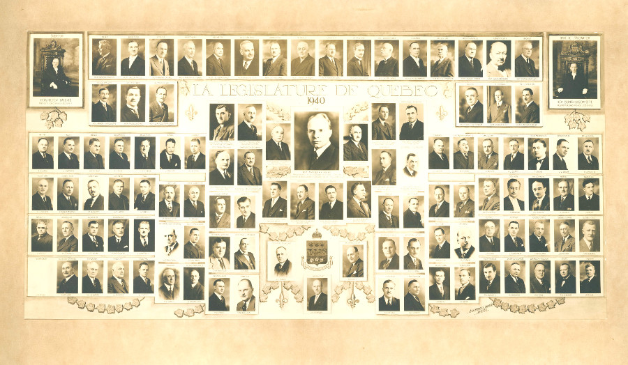 Mosaïque des parlementaires de 1940. 