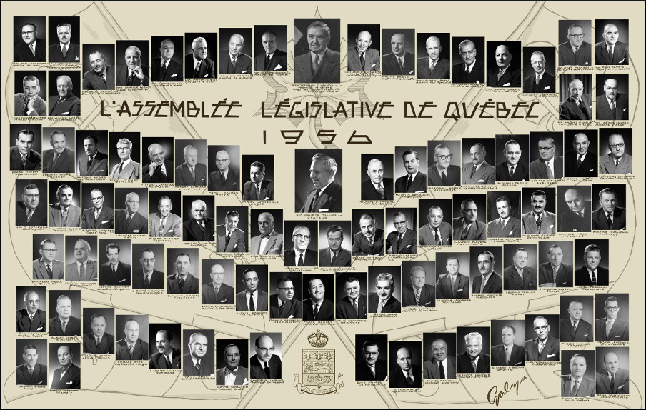Mosaïque des parlementaires de 1956. 