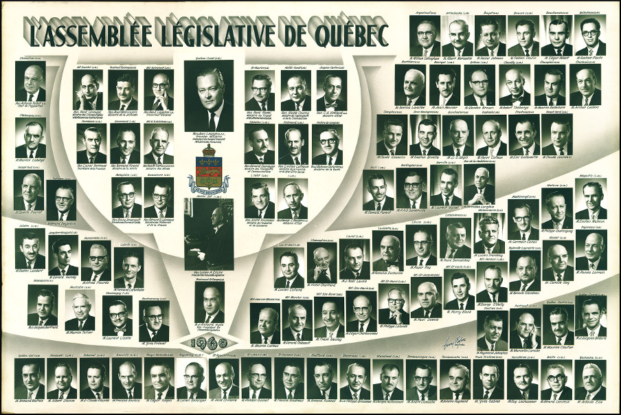 Mosaïque des parlementaires de 1960. 
