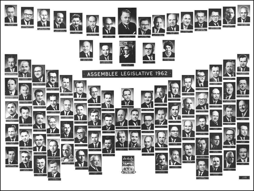 Mosaïque des parlementaires de 1962. 