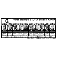 Publicité du Ralliement créditiste du Québec, campagne électorale 1973
