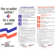 Dépliant « Pour un Québec meilleur! », campagne électorale 1994