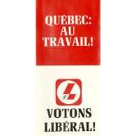 Dépliant promotionnel de Robert Bourassa et du Parti libéral du Québec, 1970