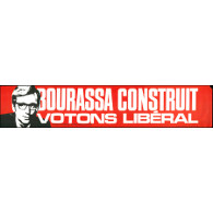 Banderole de papier « Bourassa construit, votons libéral », 1976