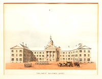 L’édifice du parlement vers 1852