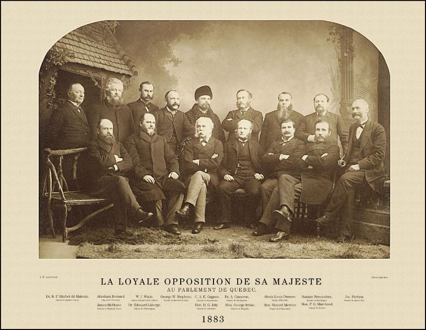 La loyale opposition de Sa Majesté au Parlement de Québec, 1883. 