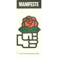 Page couverture du manifeste du Nouveau parti démocratique du Québec, 1994