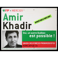 Affiche électorale « Khadir - Union des forces progressistes », 2003