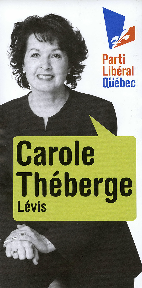 Encart électoral de Carole Théberge, 2003.
