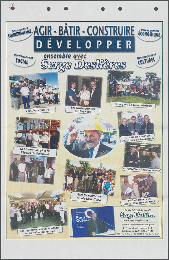 Feuillet électoral de Serge Deslières, 2003.