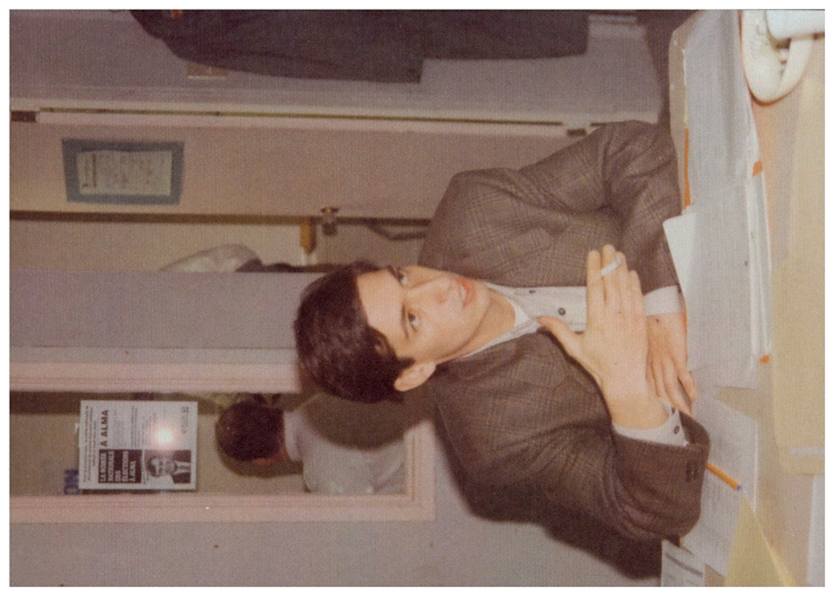 Stéphane Bédard lors de la campagne électorale du Bloc québécois, 1993.