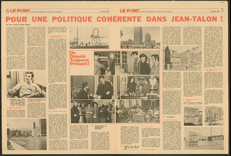 « Le Point : journal des citoyens du comté de Jean-Talon », 29 avril 1971.